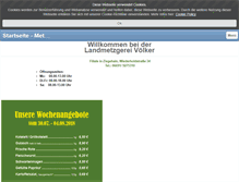 Tablet Screenshot of metzgerei-voelker.de